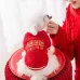 Festive New Year Outfit for Small Dogs and Cats - Pomeranian, Shih Tzu, and Other Breeds in Winter Clothing