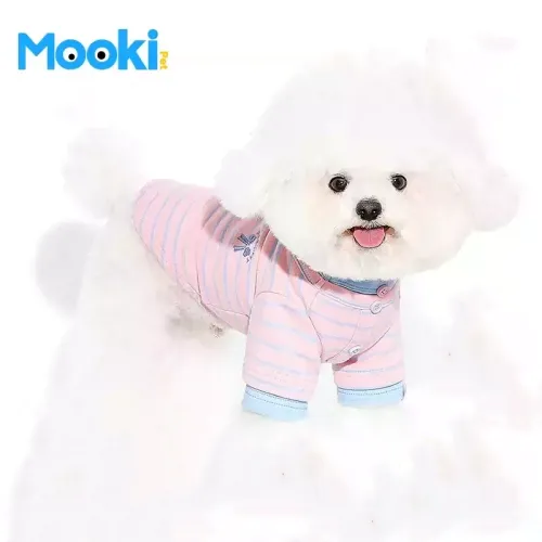 Mookipet Dog T-Shirt Autumn Winter New Small Breed Dog Cat Striped Clothing