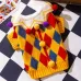 Autumn & Winter Small Dog Clothing - Fun Circus Transformation Plaid Knit Sweater for Puppies (Tai Di)