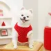 Winter New Year Traditional Chinese Style Embroidered Red Envelope Pet Clothing for Dogs and Cats - Tang suit with Felt Pads